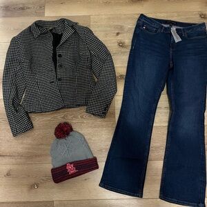 Tommy Hilfiger Dark Blue Denim Jeans with jacket and STL Cards hat!